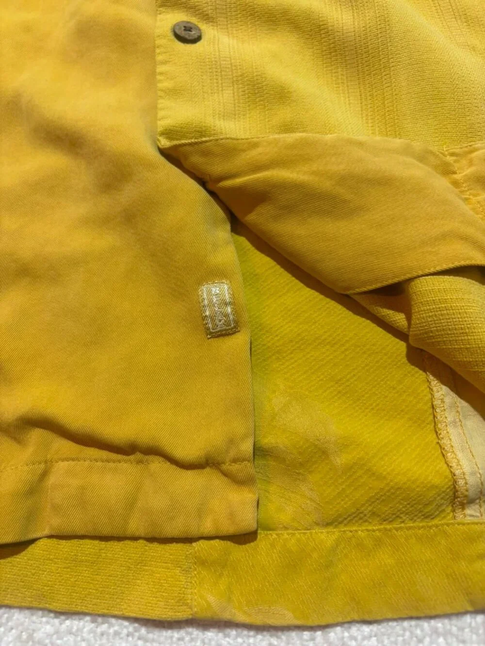 Tommy Bahama 100% Silk Camp Shirt XL Yellow Hawaiian Resort - Picture 8 of 11